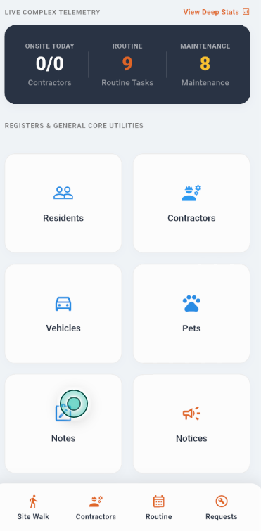 Caretaker Operations Screenshot Panel